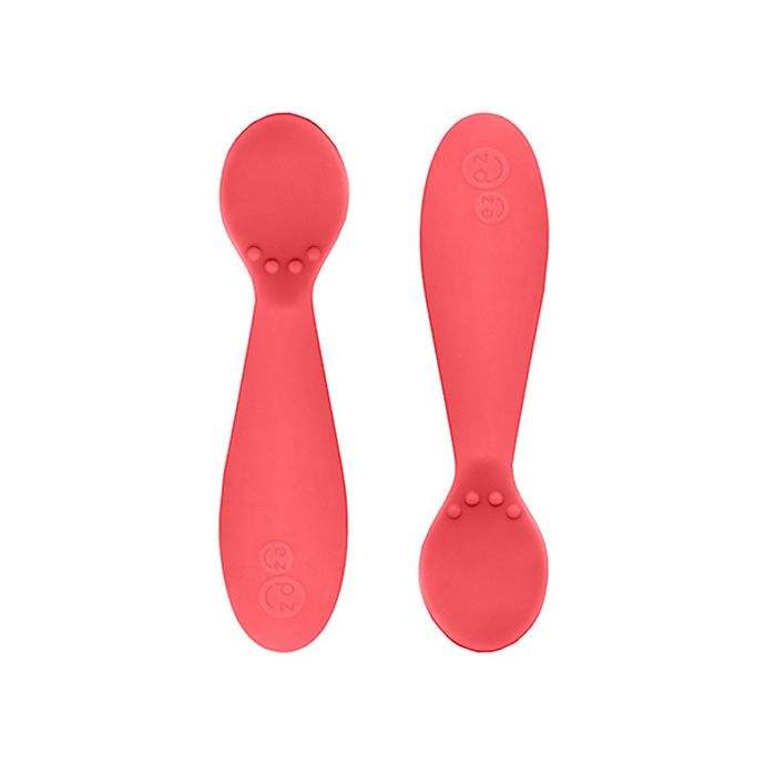 slide 1 of 5, ezpz Tiny Spoons - Coral, 2 ct