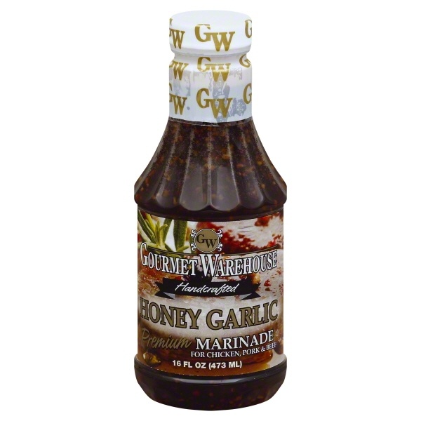 slide 1 of 1, Gourmet Warehouse Honey Garlic - Marinade, 16 oz