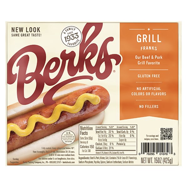 slide 1 of 13, Berks Grill Frank 8 Count - 15 Oz., 15 oz