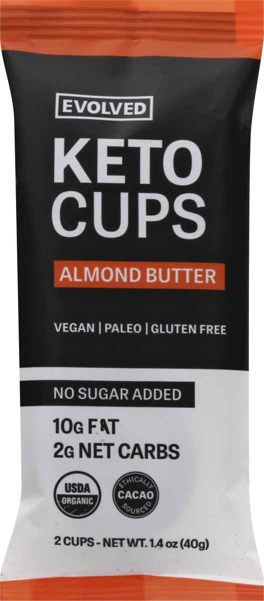 slide 8 of 9, EVOLVED Org Almond Keto Cups 1.41Oz, 1 ct