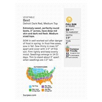 slide 4 of 5, Burpee Beet Detroit Dark Red Medium Top Seeds, 1 ct