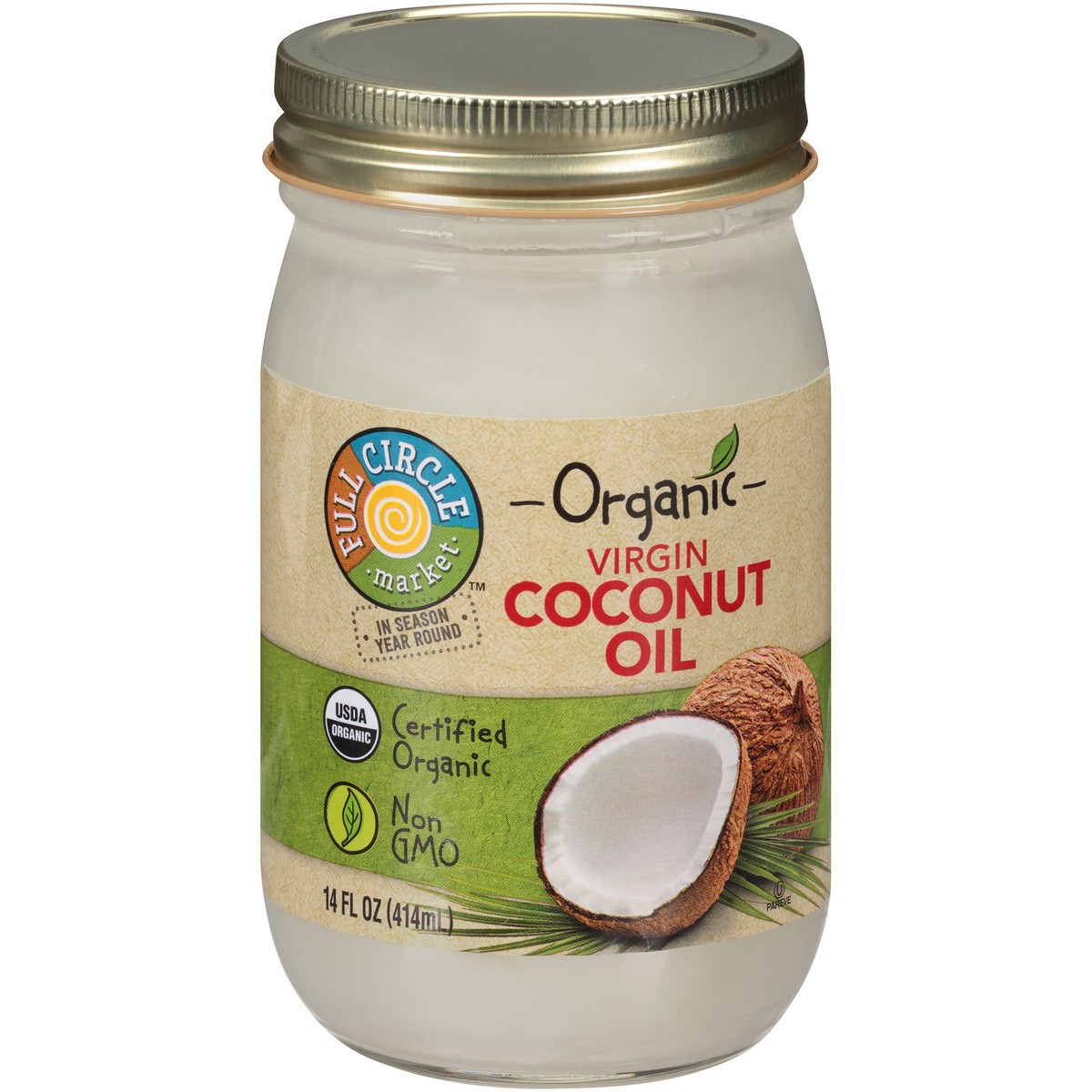 slide 3 of 9, Full Circle Market Organic Virgin Coconut Oil 14 oz, 14 oz