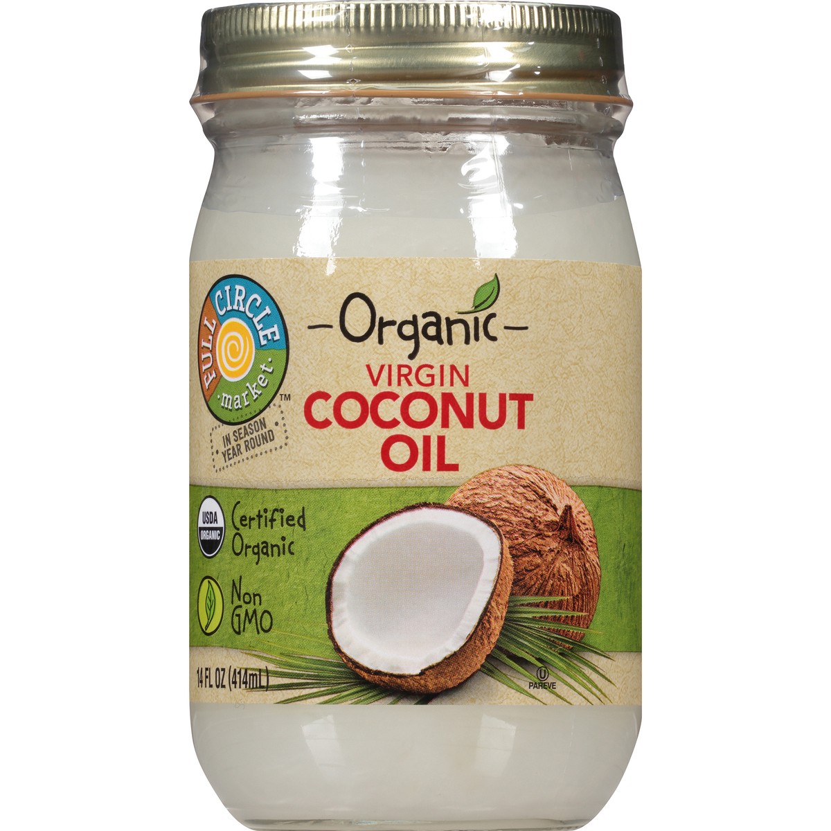 slide 9 of 9, Full Circle Market Organic Virgin Coconut Oil 14 oz, 14 oz