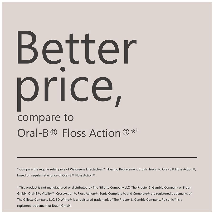slide 3 of 5, Walgreens Effectaclean Flossing Replacement Head Brush, 5 ct