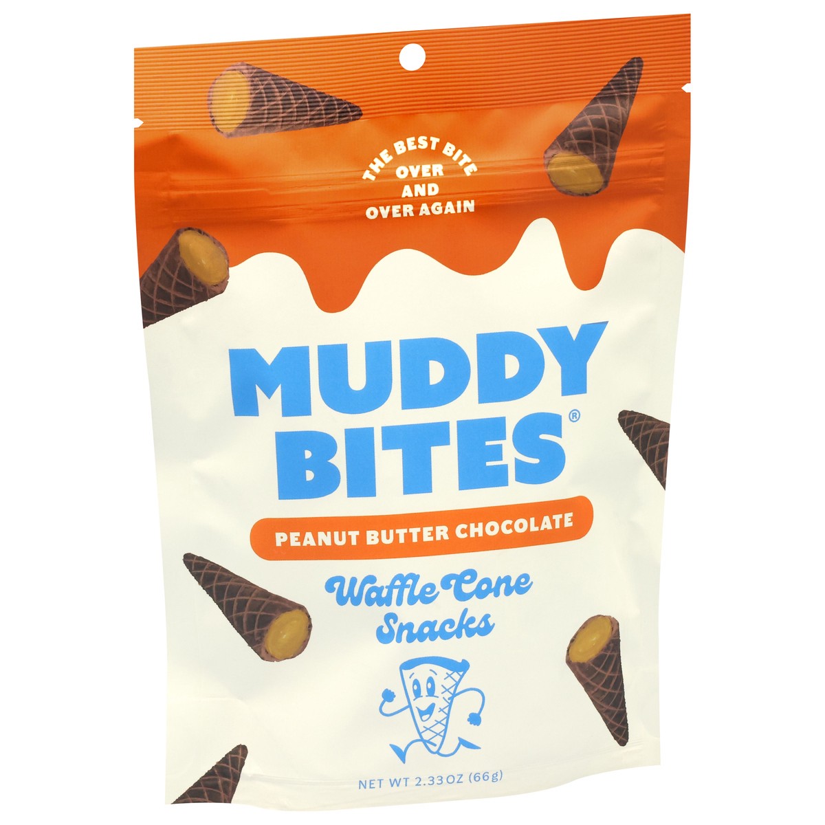 slide 8 of 15, Muddy Bites Peanut Butter Chocolate Waffle Cone Snacks 2.33 oz, 