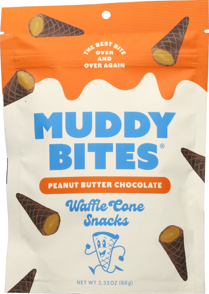 slide 4 of 15, Muddy Bites Peanut Butter Chocolate Waffle Cone Snacks 2.33 oz, 