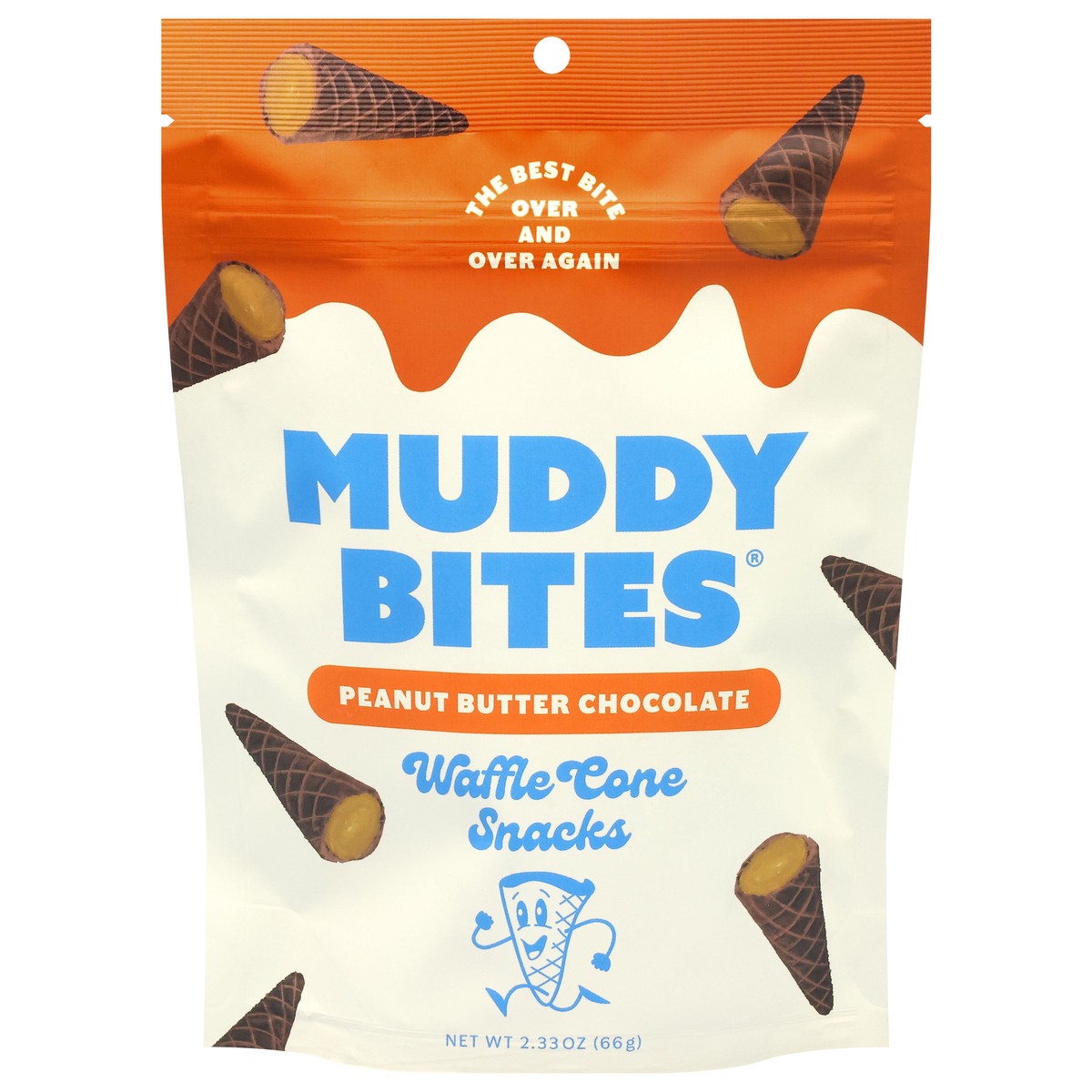 slide 10 of 15, Muddy Bites Peanut Butter Chocolate Waffle Cone Snacks 2.33 oz, 