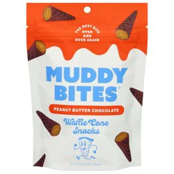 Muddy Bites Peanut Butter Chocolate Waffle Cone Snacks 2.33 oz