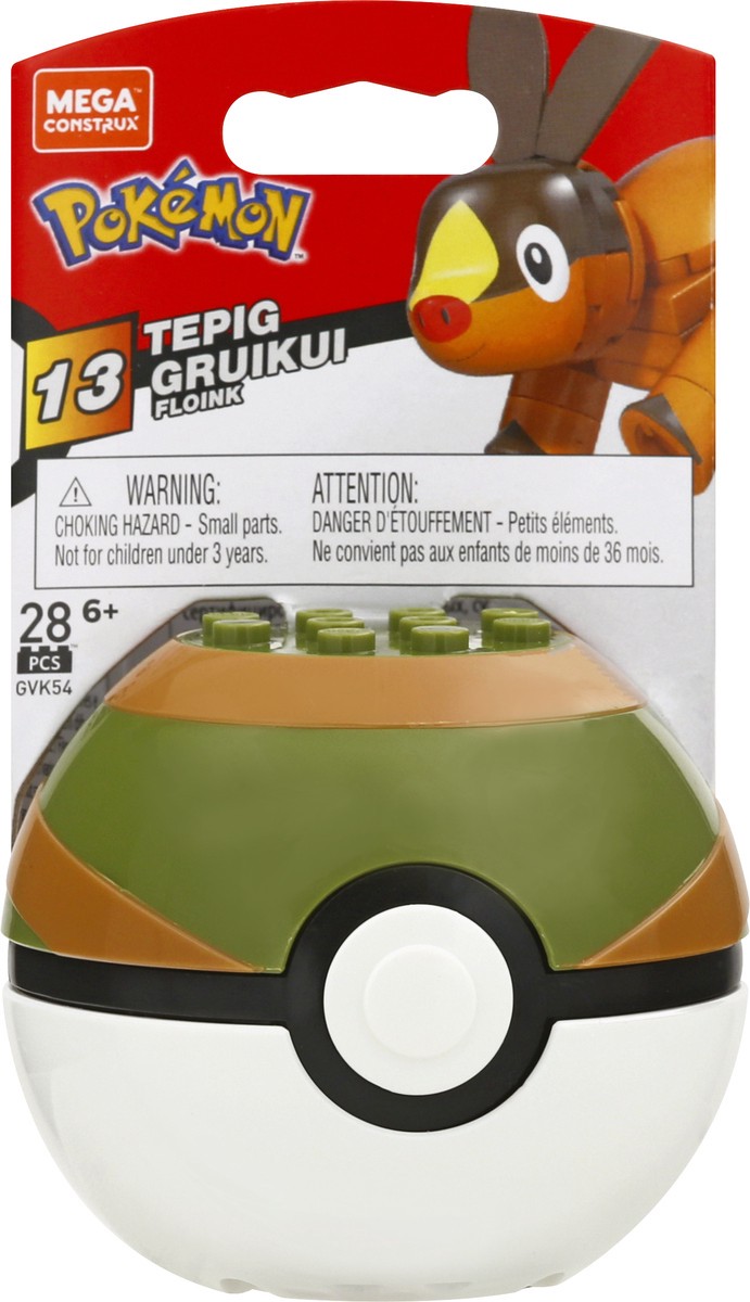 slide 2 of 10, Mega Construx Pokemon 6+ Tepig Gruikui Floink 13 Tepig Gruikui Floink 13 1 ea, 1 ct