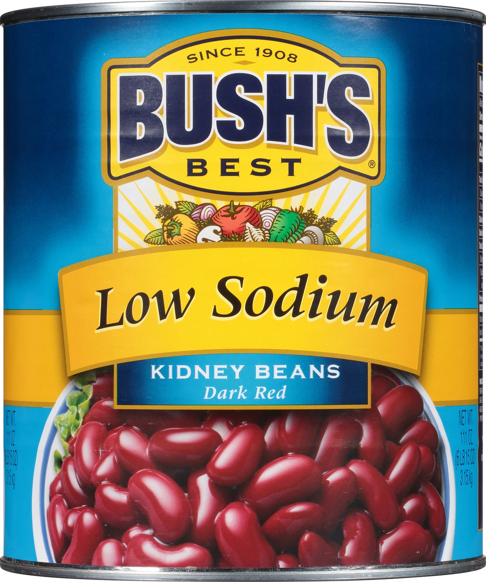 slide 7 of 8, Bush's Best Bush's Low Sodium Dark Red Kidney Beans 111 oz, 111 oz