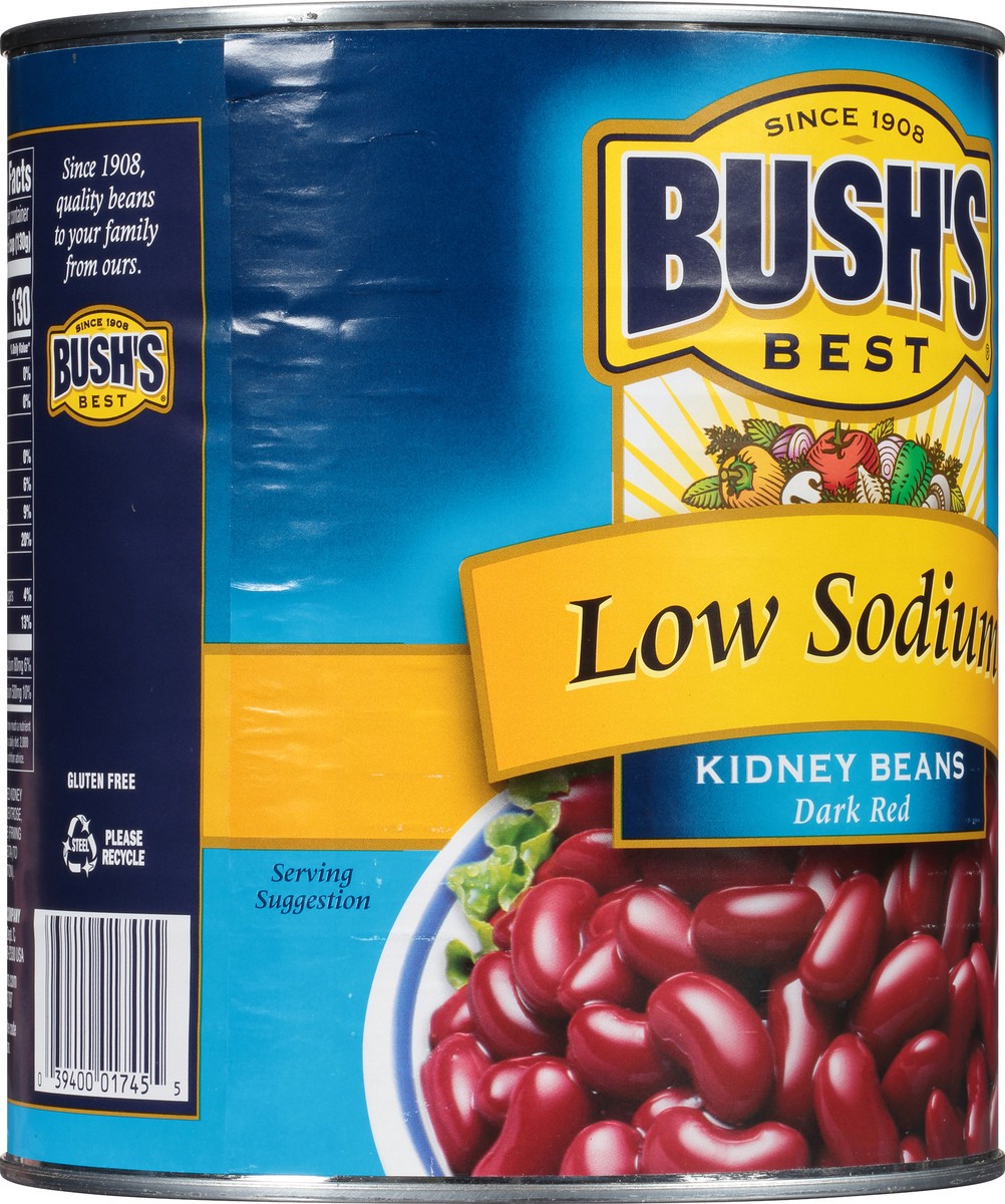 slide 8 of 8, Bush's Best Bush's Low Sodium Dark Red Kidney Beans 111 oz, 111 oz