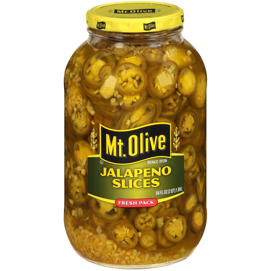 slide 1 of 6, Mt. Olive Jalapeno Slices, 64 oz