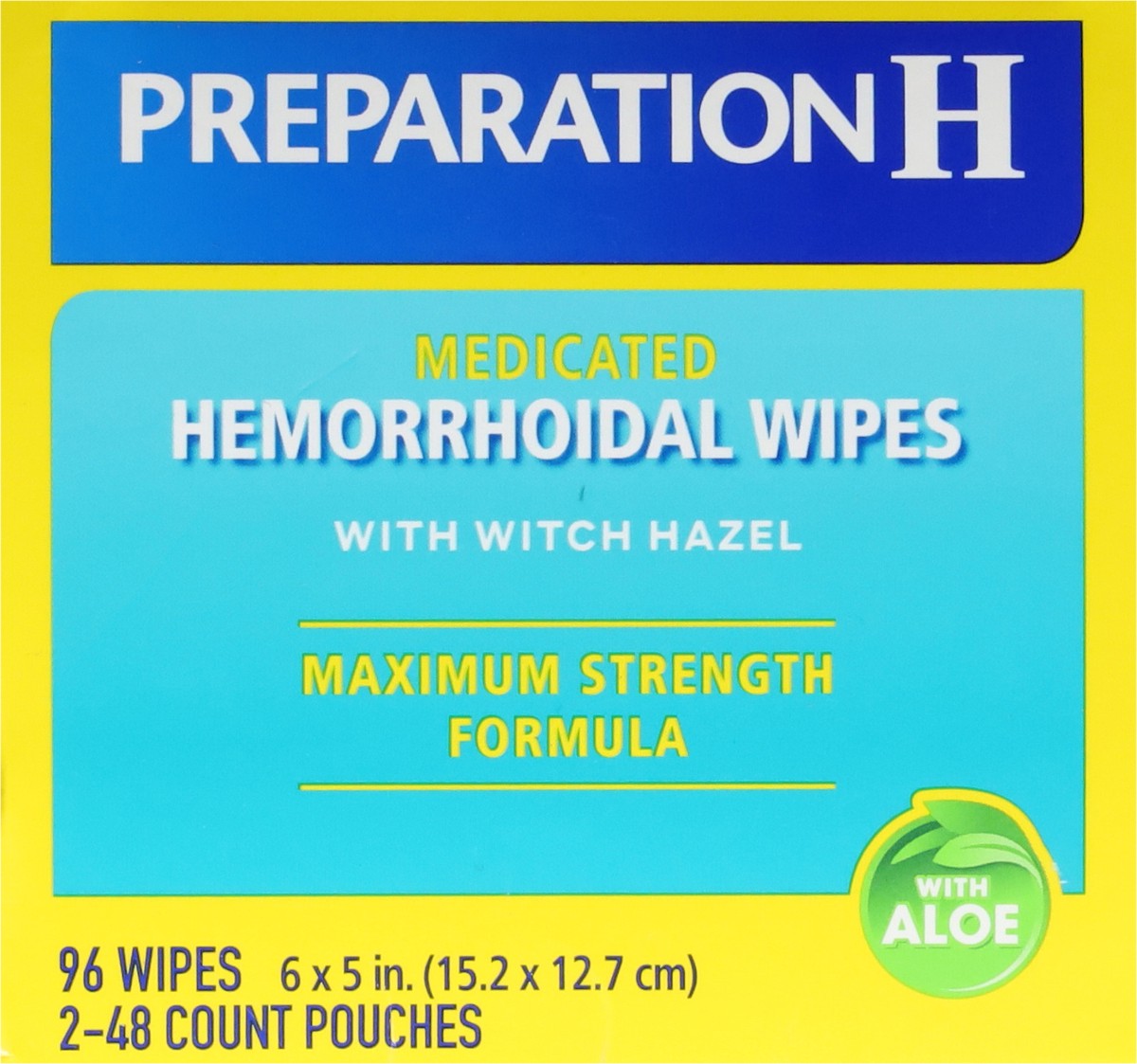 slide 12 of 14, Preparation H Maximum Strength Formula Medicated Wipes, 96 cnt