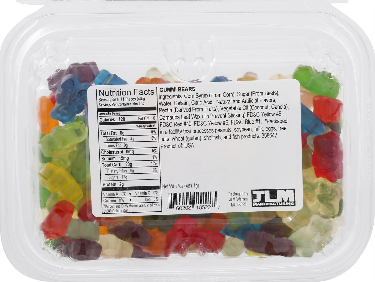 slide 7 of 9, JLM Gummi Bears 17 oz, 17 oz