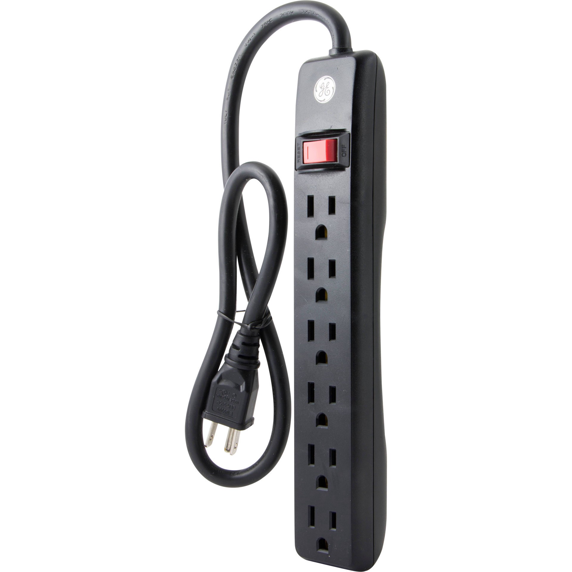 slide 2 of 6, GE 6-Outlet Power Strip, 1 ct