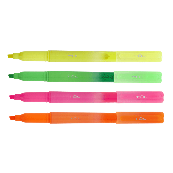 slide 8 of 10, TUL Highlighters, Chisel Tip, Assorted Barrel Colors, Assorted Ink Colors, 4 ct