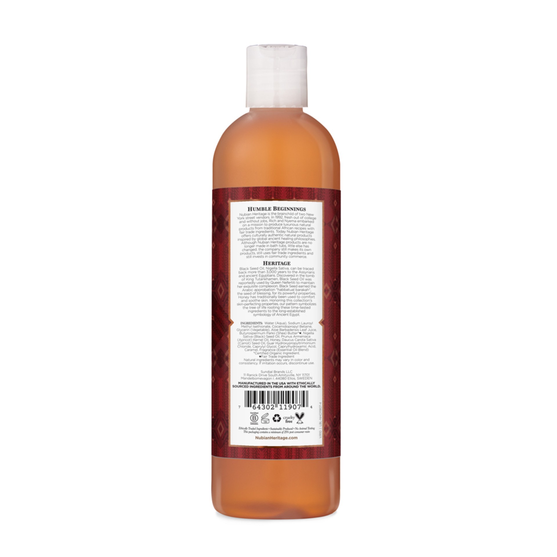 slide 2 of 2, Nubian Heritage Body Wash Honey & Black Seed Oil, 13 oz, 13 fl oz