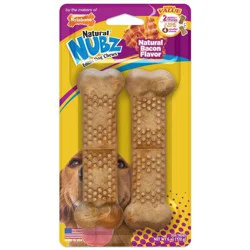 Nylabone Natural Nubz Long Lasting Bacon Dog Treats Jumbo - Up to 50 lbs.(2 Count)