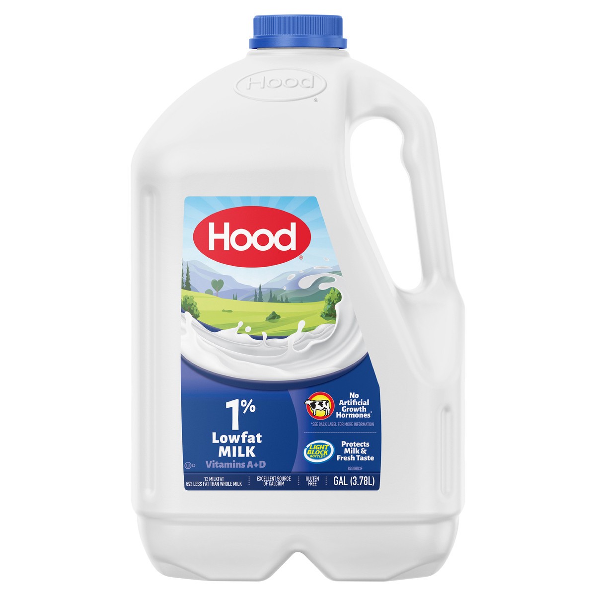 slide 1 of 1, Hood 1% Lowfat Milk, 128 oz, 1 gal