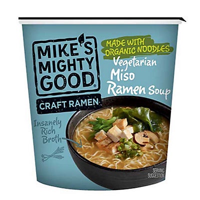 slide 1 of 1, Mike's Mighty Good Vegetarian Miso Ramen Soup, 1.6 oz