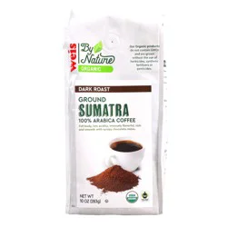 Weis by Nature Dark Roast Whole Bean Sumatra Coffee- 10 oz