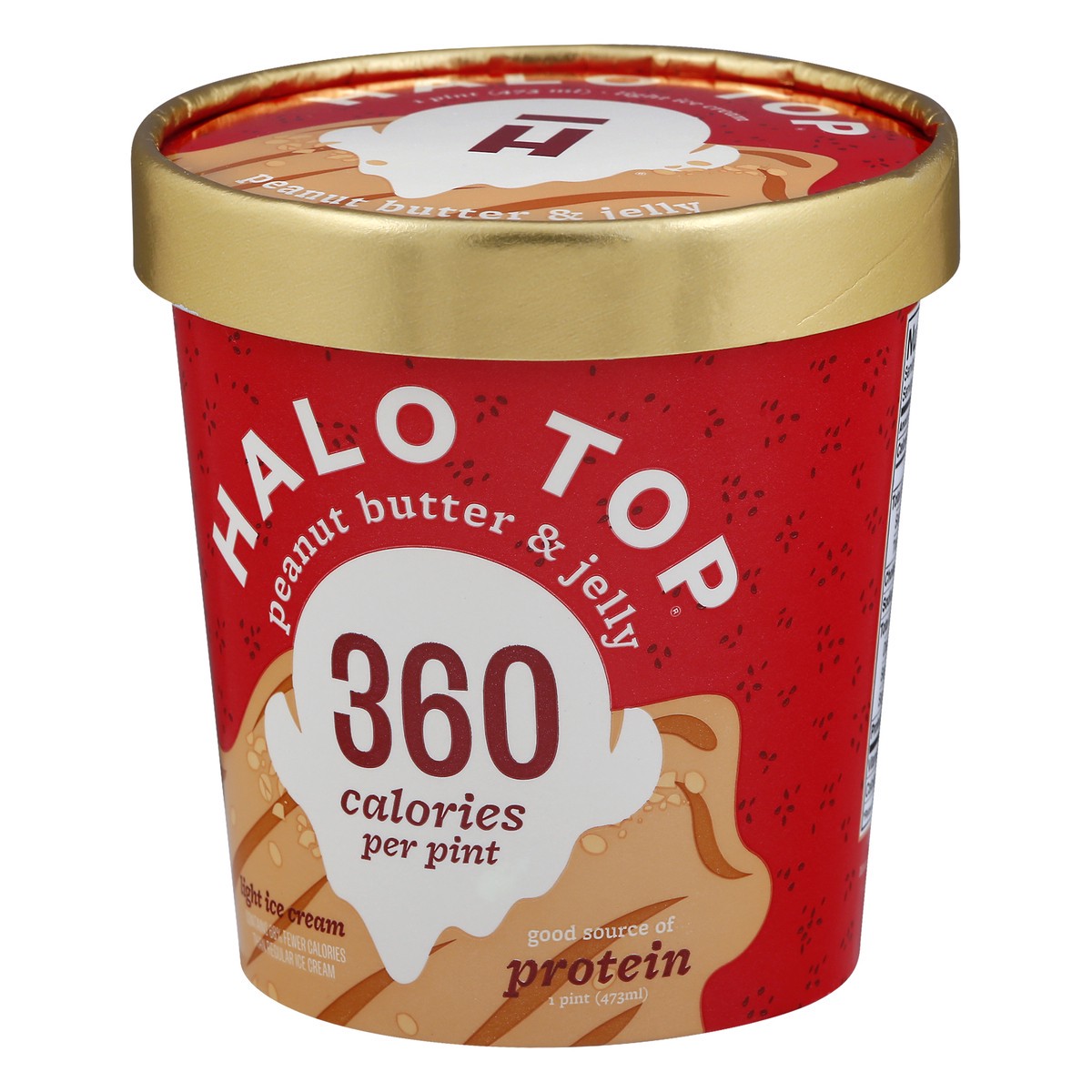slide 3 of 9, Halo Top Peanut Butter And Jelly Ice Cream Pint - Pint, 1 pint