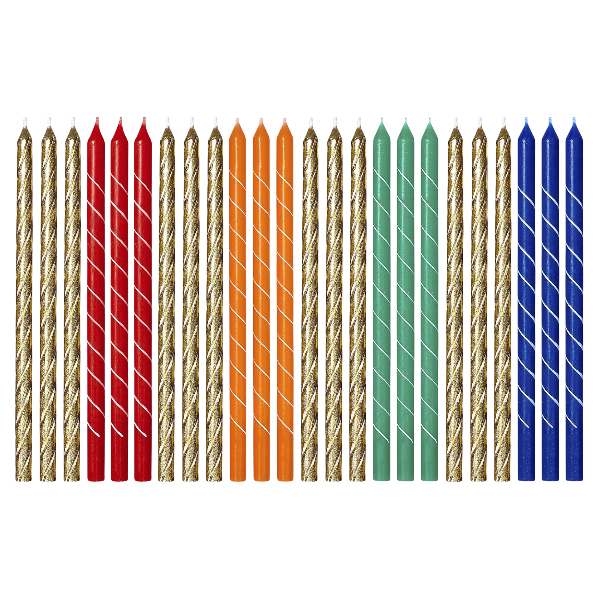 slide 1 of 1, Papyrus Taper Candles Primary Mix, 24 ct
