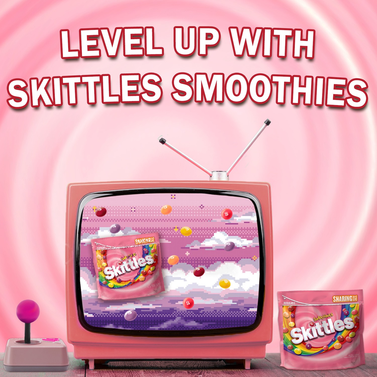 slide 3 of 8, SKITTLES Smoothies Chewy Candy, Sharing Size, 15.6 oz Bag, 15.6 oz