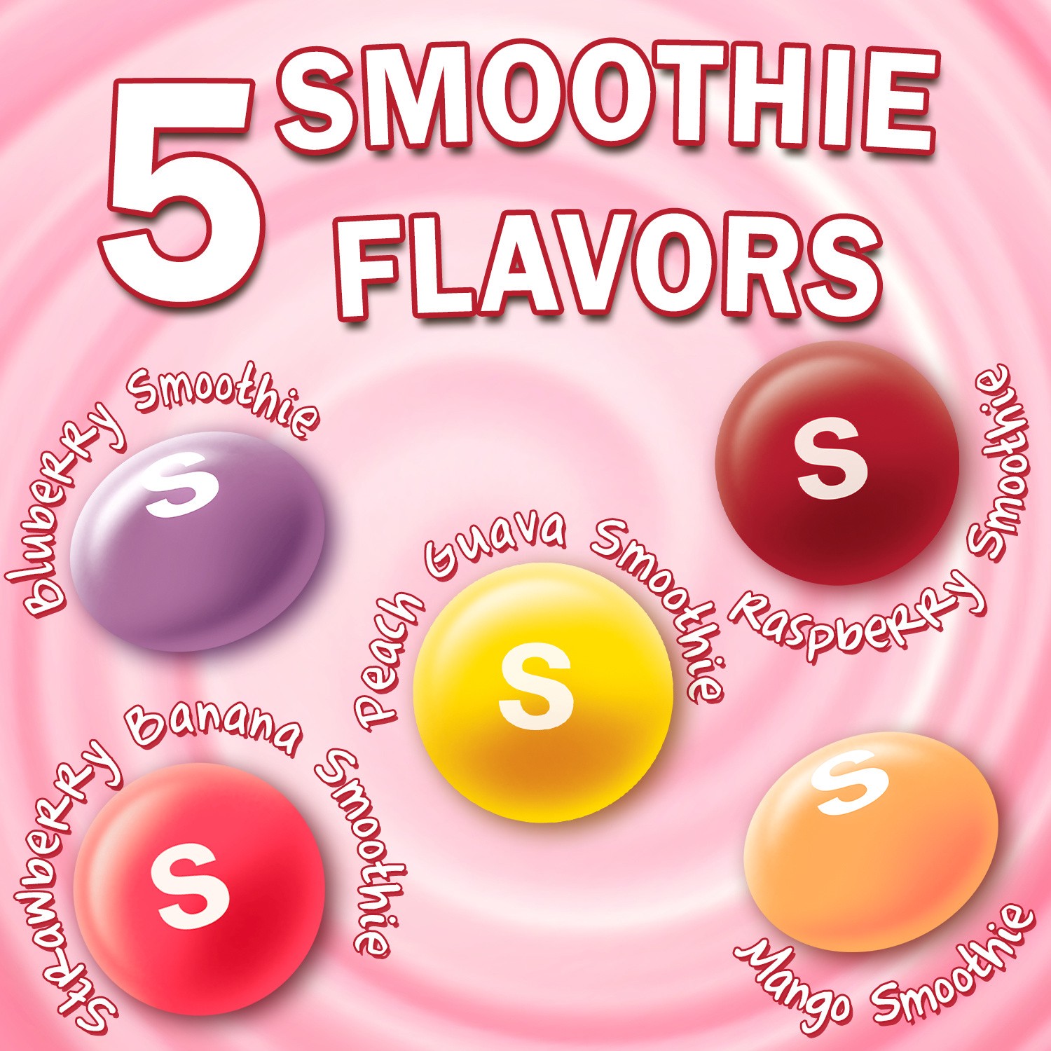 slide 4 of 8, SKITTLES Smoothies Chewy Candy, Sharing Size, 15.6 oz Bag, 15.6 oz