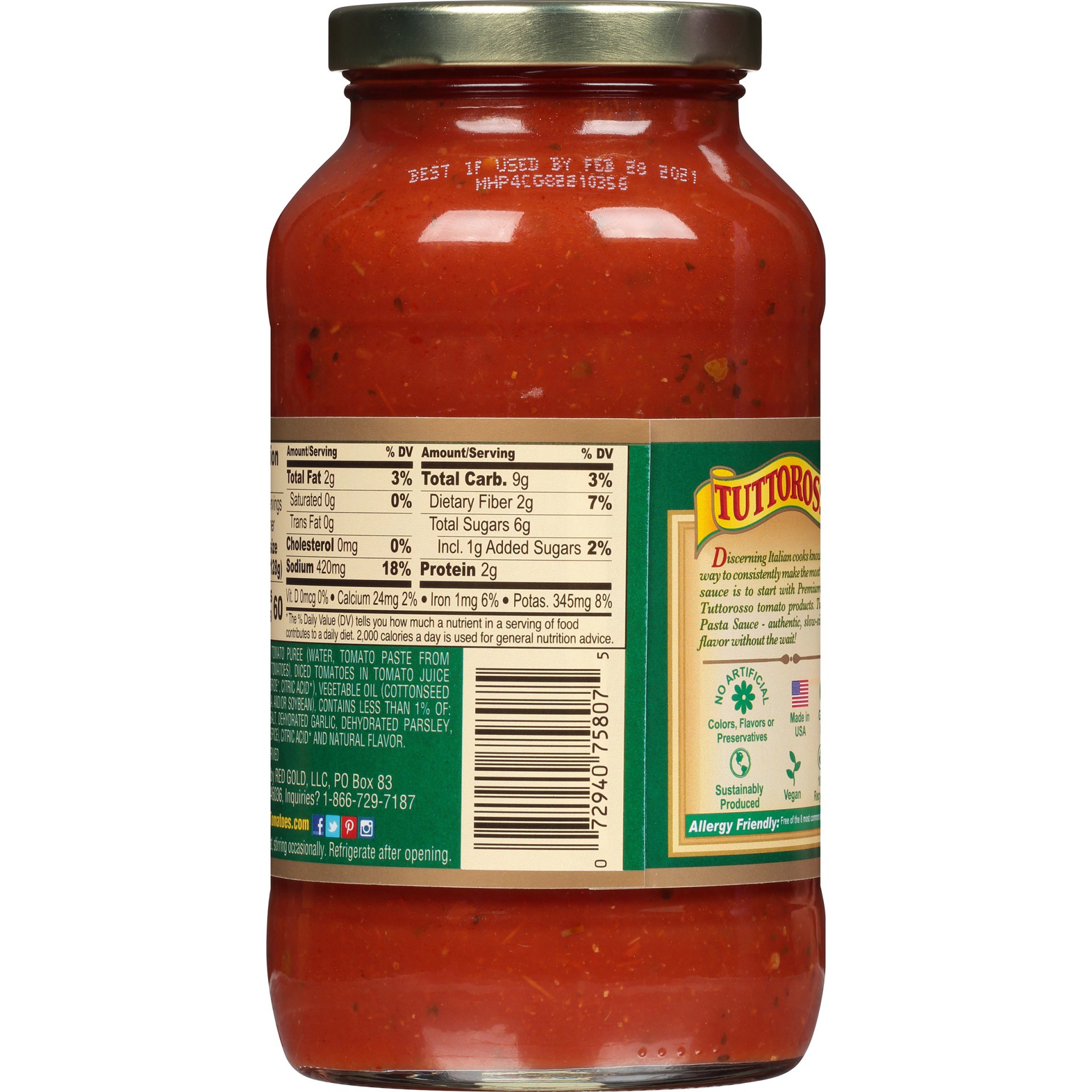 slide 6 of 7, Tuttorosso Tomato & Basil Pasta Sauce 24 oz, 24 oz