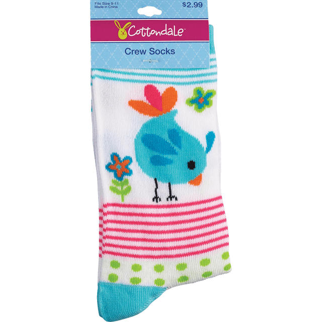slide 1 of 1, COTTONDALE Ladies Easter Crwsck Spring Birds, 1 ct
