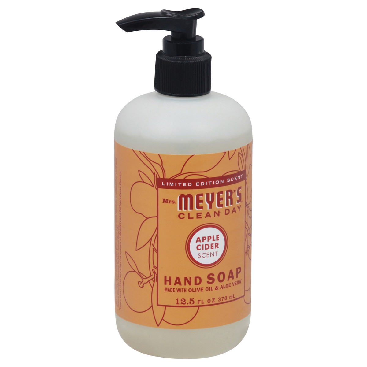 slide 11 of 11, Mrs. Meyer's Clean Day Liquid Hand Soap, Apple Cider Scent, 12.5 Ounce Bottle, 12.50 fl oz