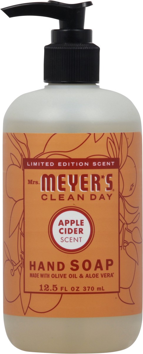 slide 5 of 11, Mrs. Meyer's Clean Day Liquid Hand Soap, Apple Cider Scent, 12.5 Ounce Bottle, 12.50 fl oz