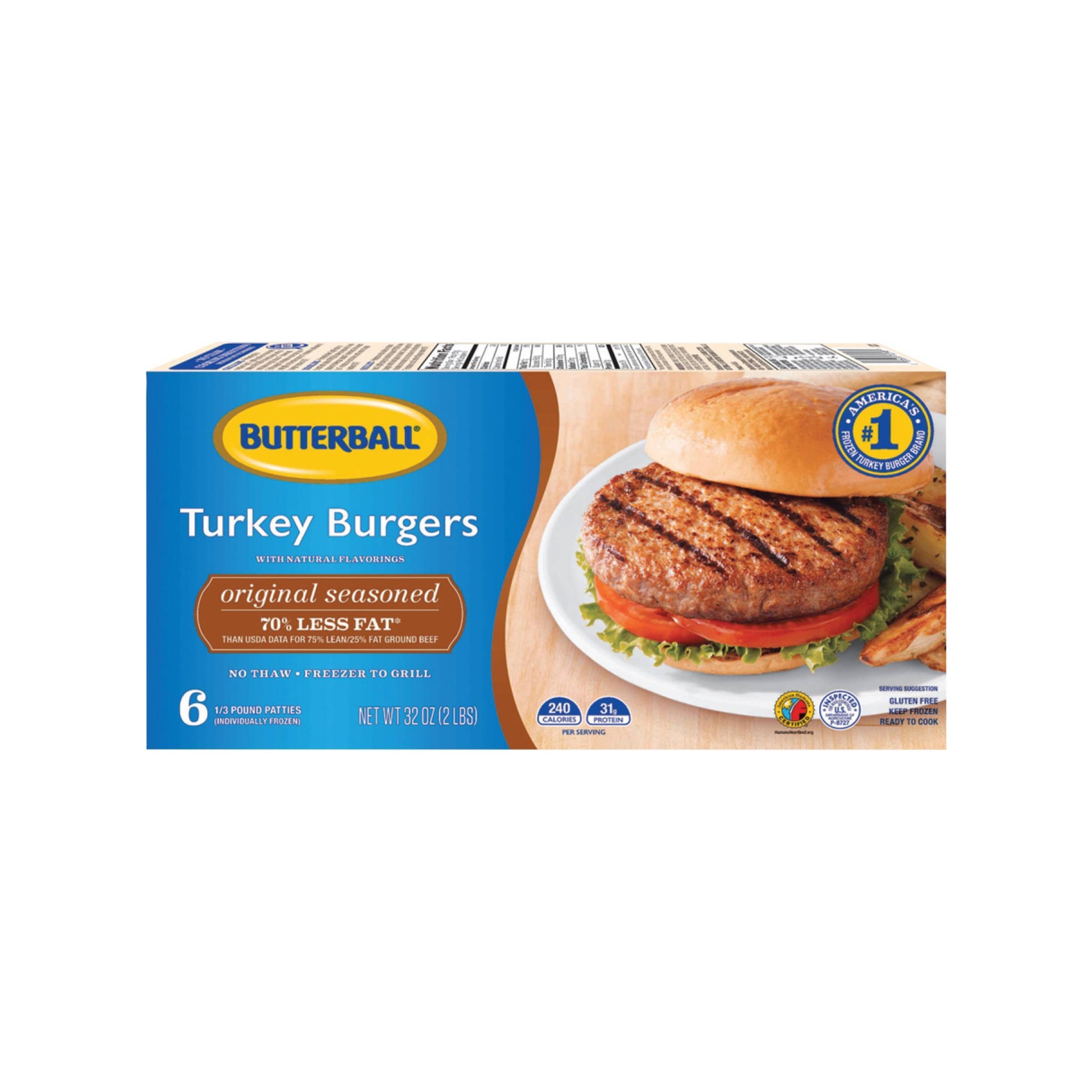 Butterball Seasoned Turkey Burger 2 lb Shipt