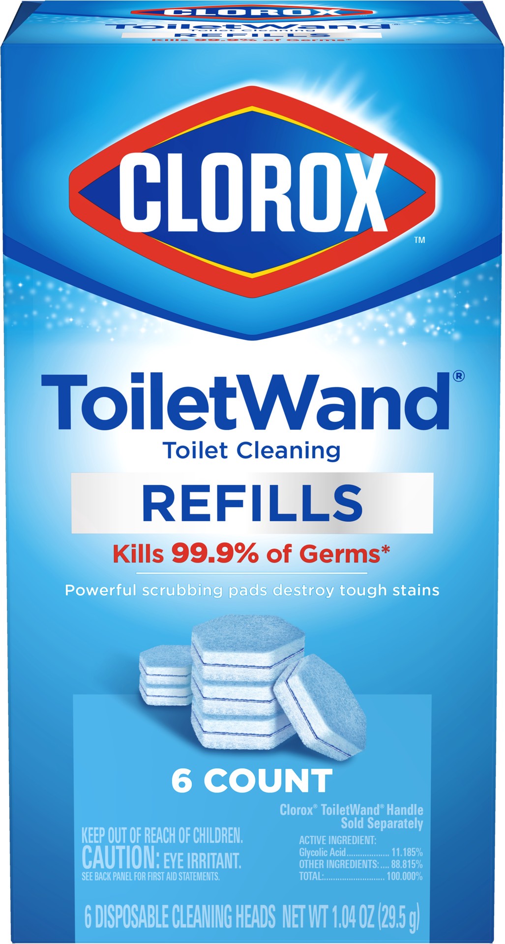 slide 1 of 5, Clorox Toilet Wand Ref Kit, 1 ct