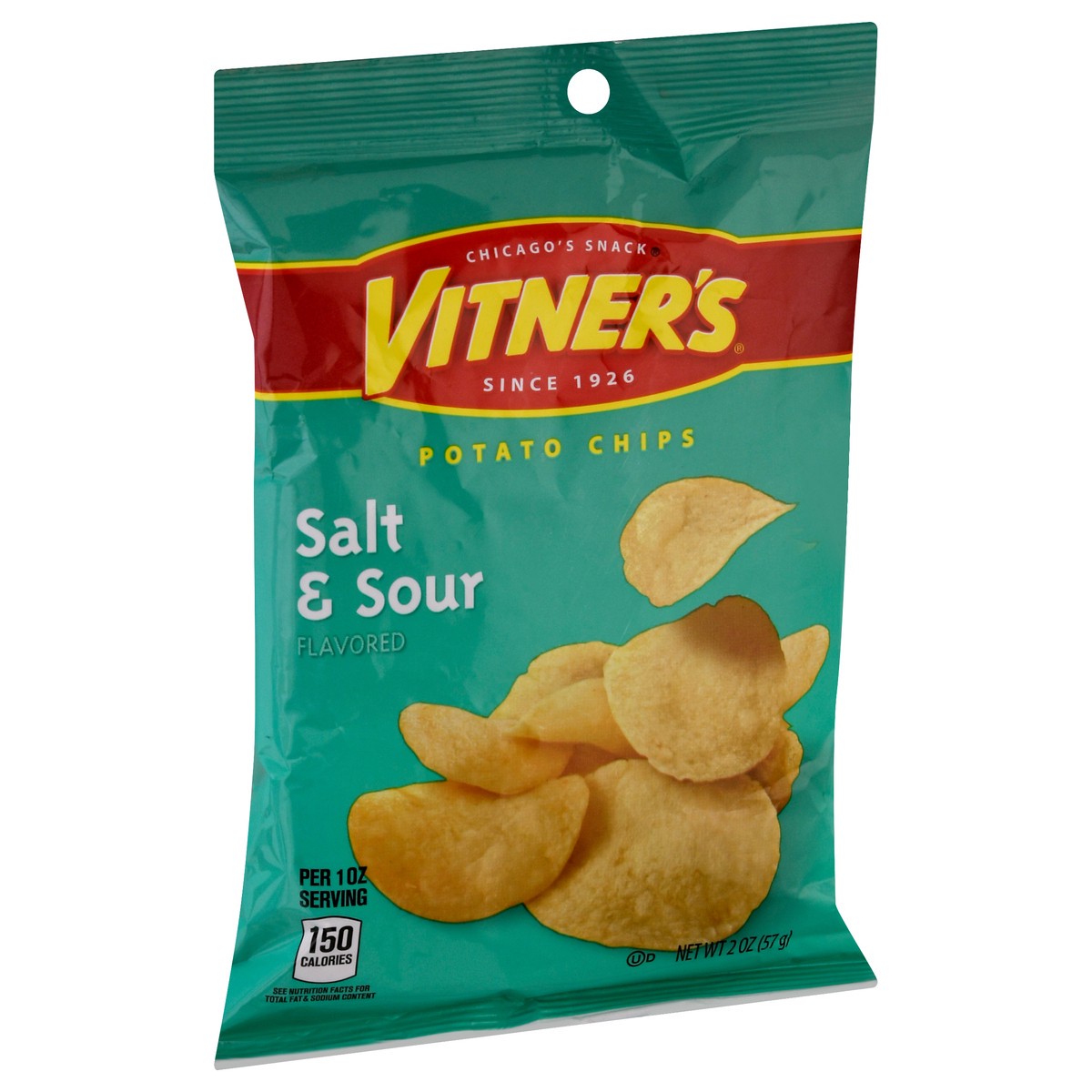 slide 11 of 11, Vitner's Salt & Sour Potato Chips - 2 oz, 2 oz