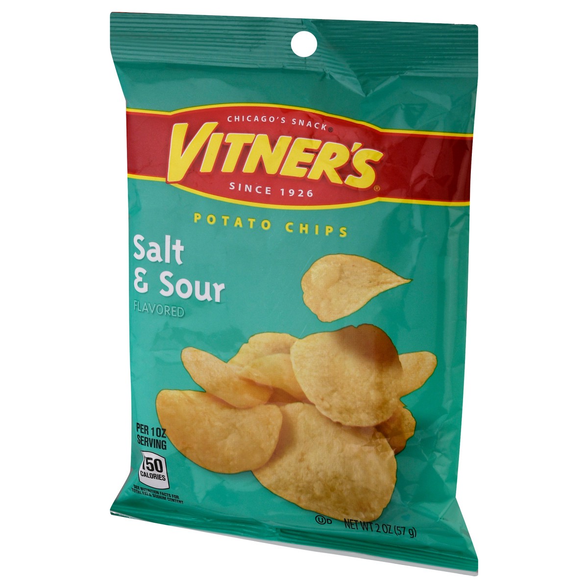 slide 10 of 11, Vitner's Salt & Sour Potato Chips - 2 oz, 2 oz