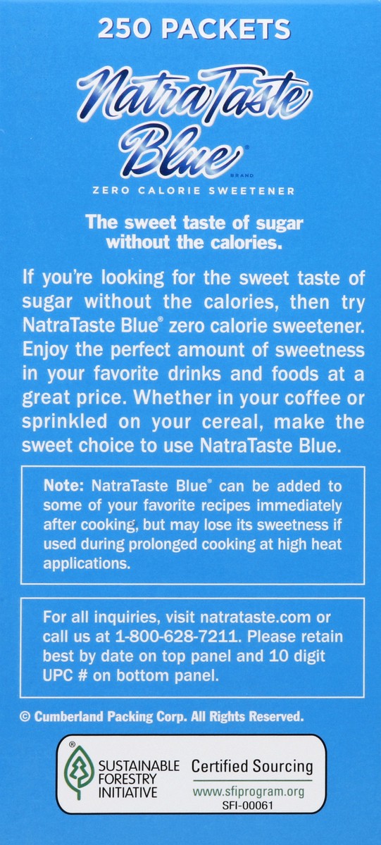 slide 3 of 5, Natra Taste Blue Sweetener 250 ea, 250 ct