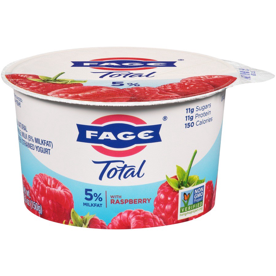 slide 1 of 6, Fage Total Greek Strained Raspberry Yogurt, 5.3 oz