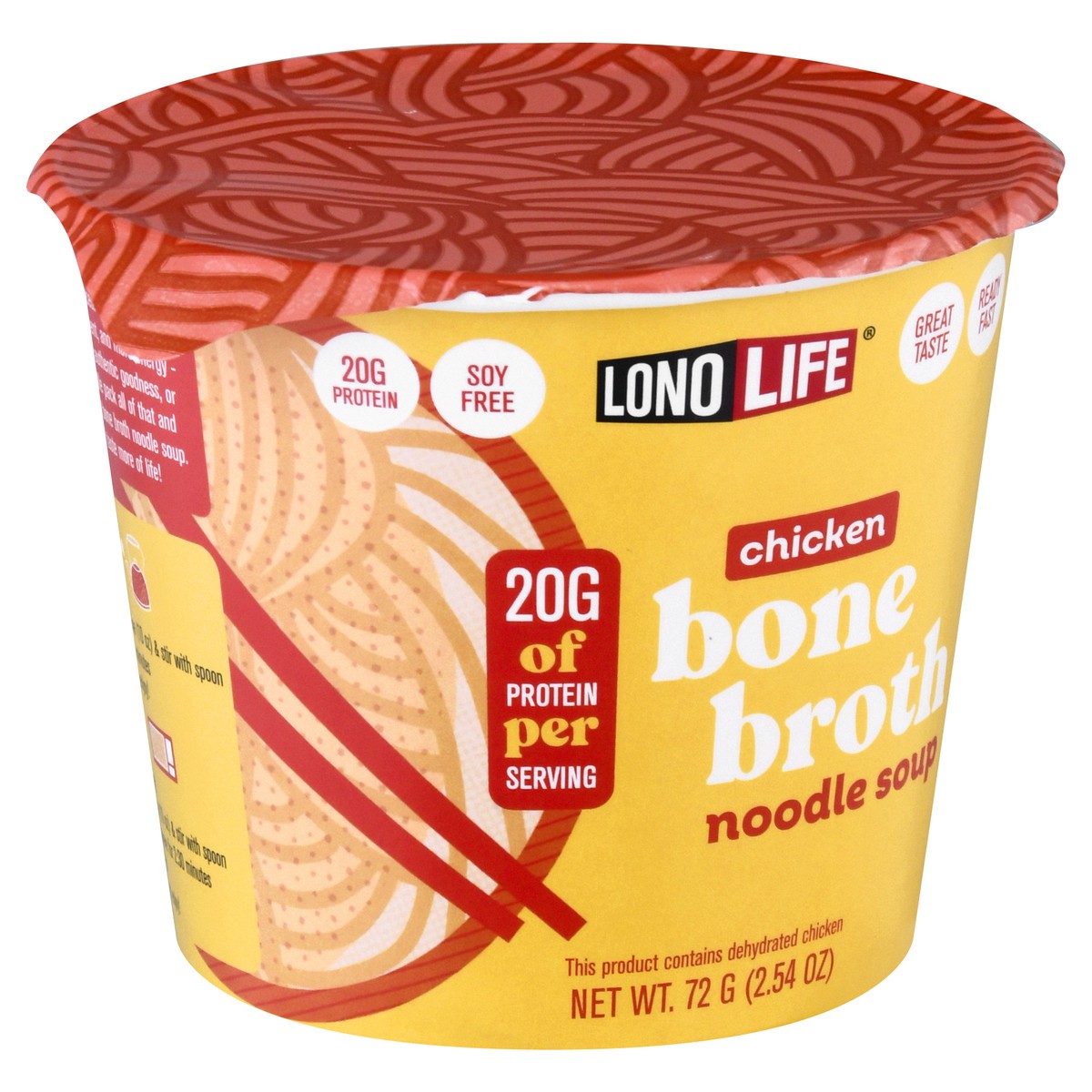 slide 10 of 12, LonoLife Bone Broth Chicken Noodle Soup 72 gr, 72 g