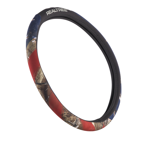 slide 1 of 2, Realtree AMericana Steering Wheel Cover, 1 ct