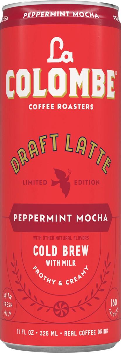 slide 5 of 10, La Colombe Coffee, Peppermint Mocha Latte, 11 fl oz Can, 11 fl oz