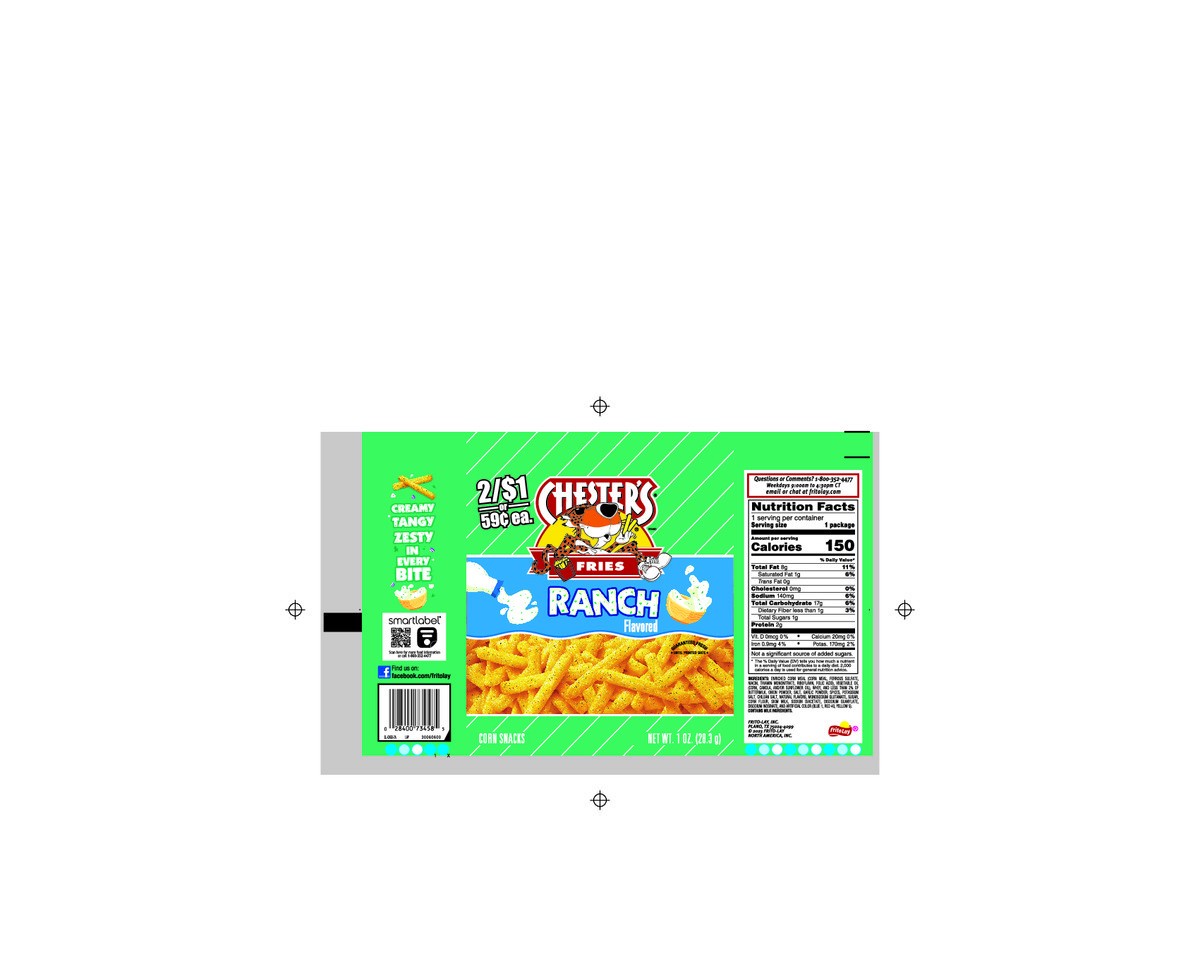 slide 4 of 7, Chester's Fries Corn Snacks Ranch Flavored 1 Oz, 1 oz
