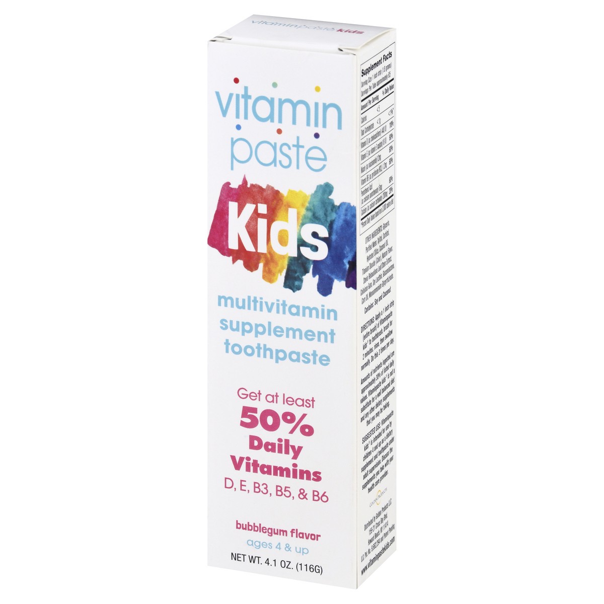 slide 5 of 9, Vitaminpaste Kids Bubblegum Flavor Toothpaste 4.1 oz, 4.1 oz