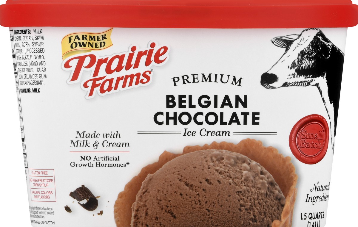 slide 12 of 13, Prairie Farms Premium Belgian Chocolate Ice Cream 1.5 qt, 1.5 qt