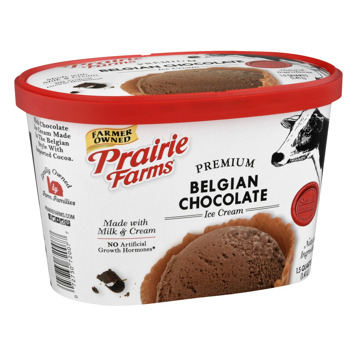 slide 13 of 13, Prairie Farms Premium Belgian Chocolate Ice Cream 1.5 qt, 1.5 qt