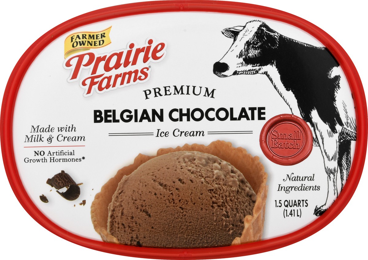 slide 10 of 13, Prairie Farms Premium Belgian Chocolate Ice Cream 1.5 qt, 1.5 qt