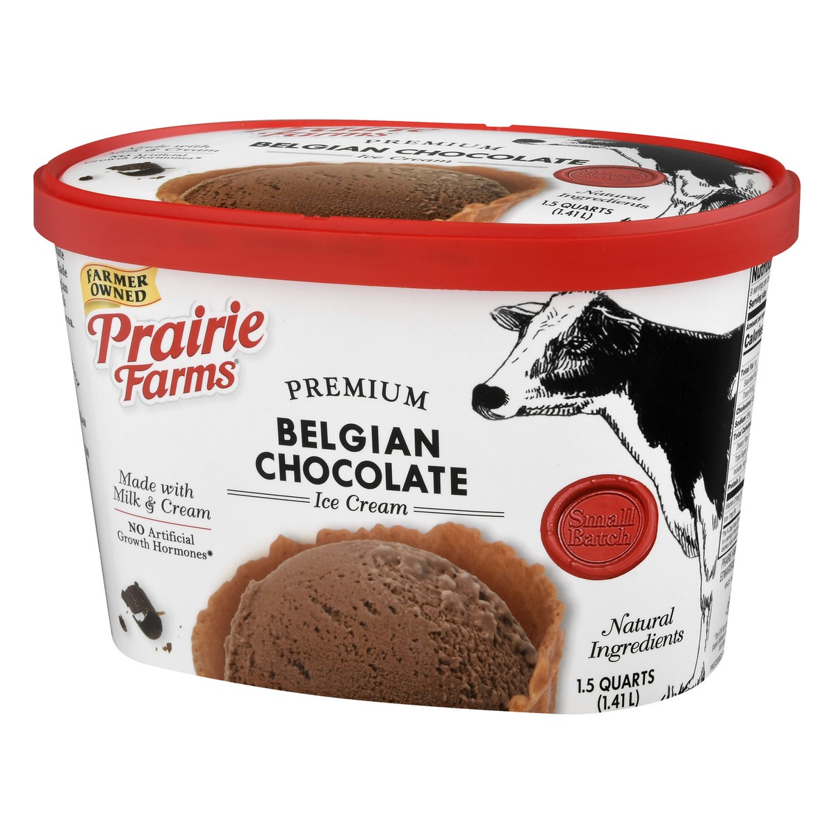 slide 5 of 13, Prairie Farms Premium Belgian Chocolate Ice Cream 1.5 qt, 1.5 qt