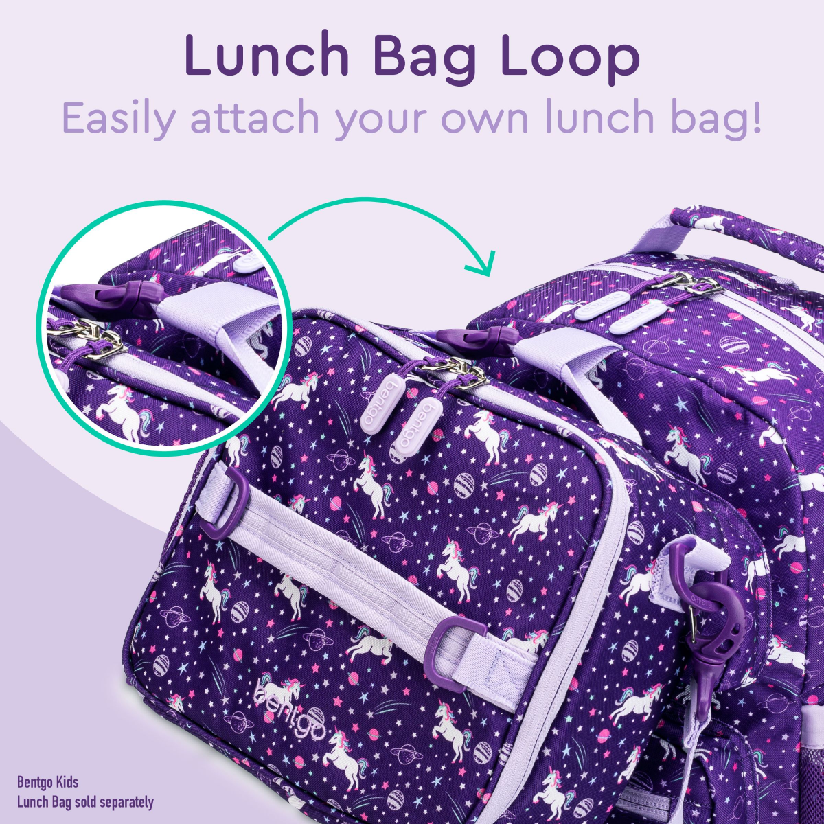 slide 2 of 4, Bentgo Kids School Backpack - Unicorn, 1 ct