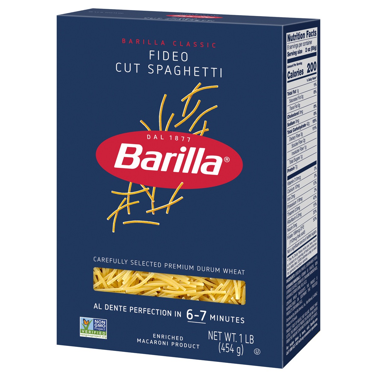 slide 7 of 9, Barilla Fideo Cut Spaghetti Pasta, 1 lb